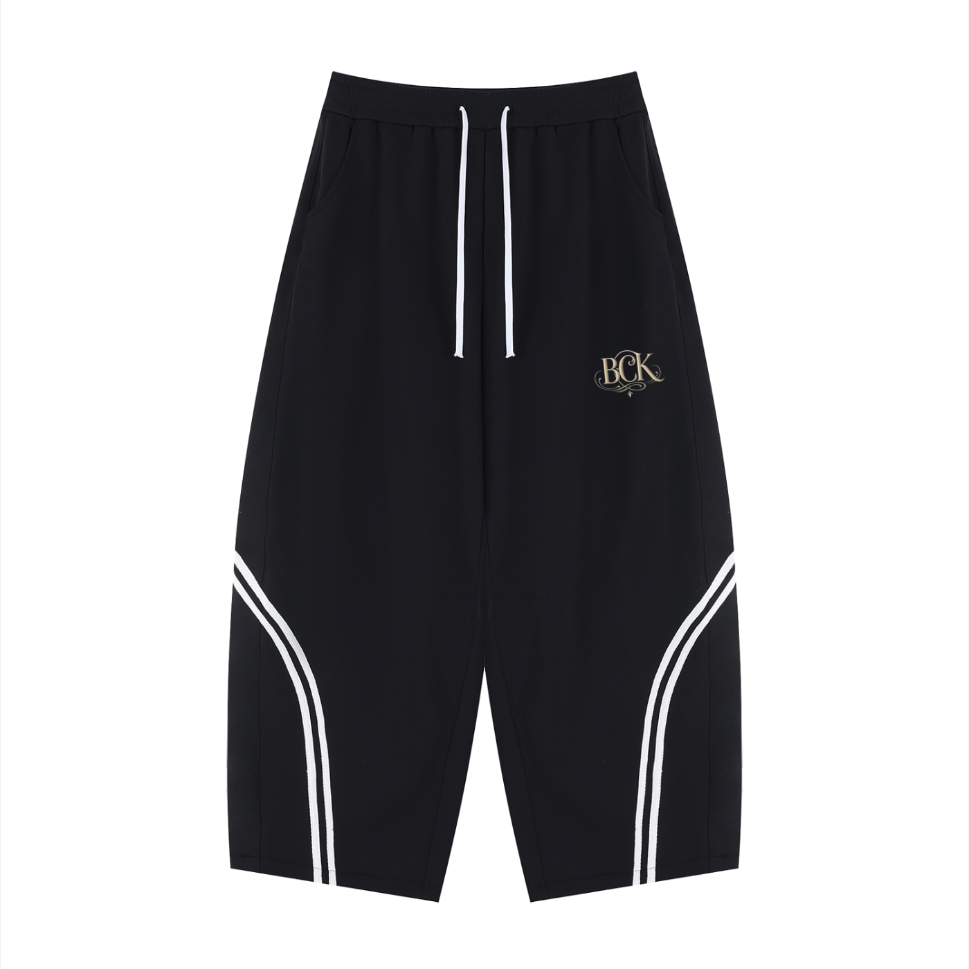 Unisex Wide Leg Piping Sweatpants
