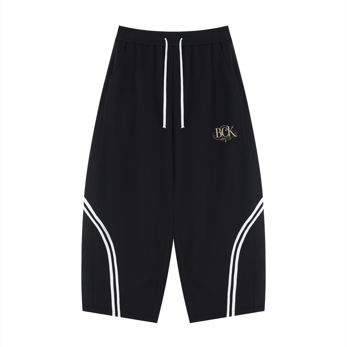 Unisex Wide Leg Piping Sweatpants