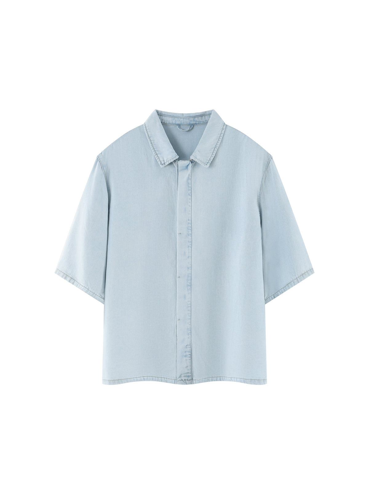 Unisex Vintage Wash Drop Shoulder Lyocell Shirt