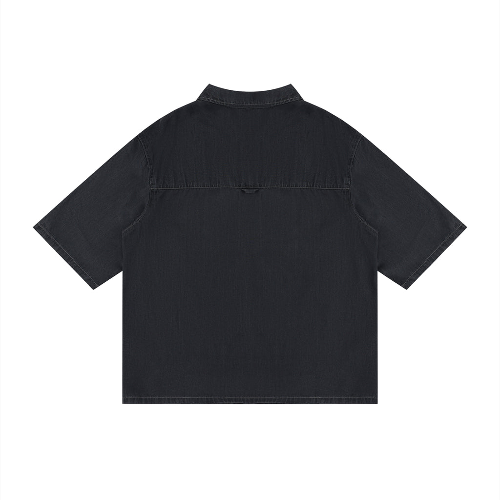 Unisex Vintage Wash Drop Shoulder Lyocell Shirt