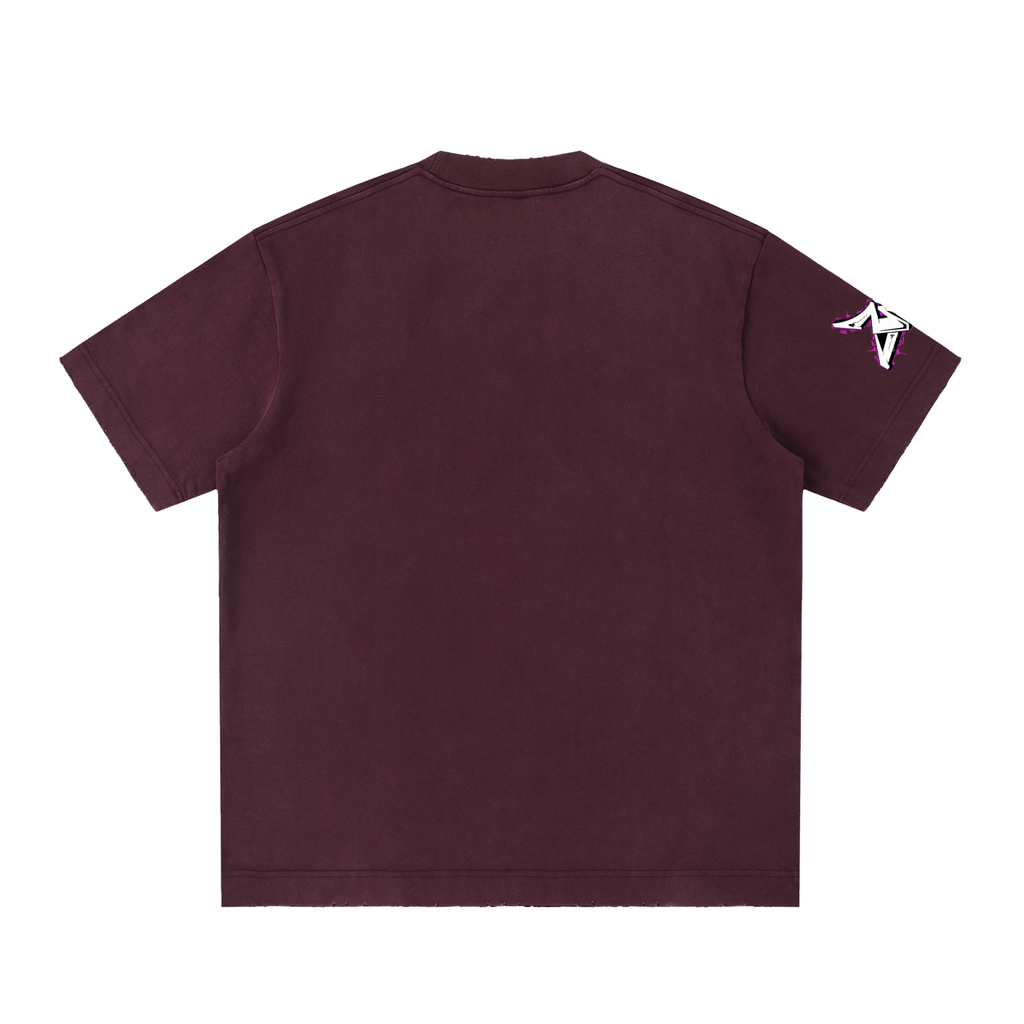 Heavyweight Vintage Washed Frayed T-Shirt