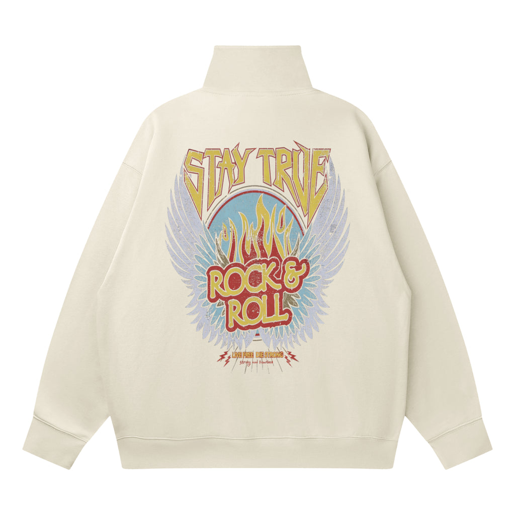 Quarter-Zip Drop Shoulder Sweatshirt