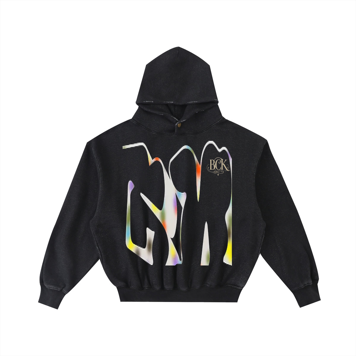 Frayed Enzyme Washed Fleece Hoodie