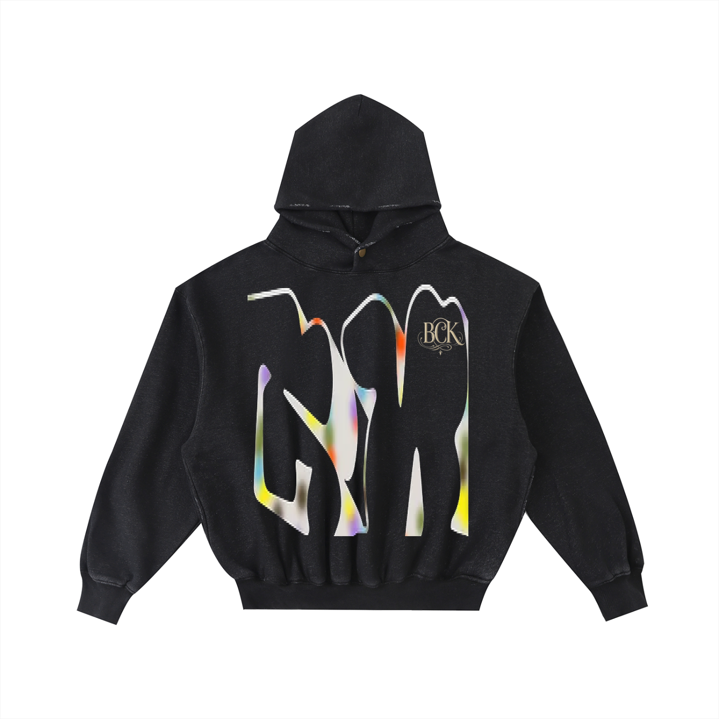 Frayed Enzyme Washed Fleece Hoodie