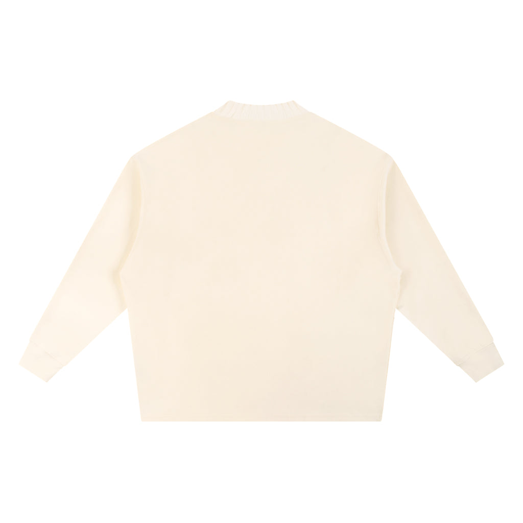 Knitted Round Neck Oversize Sweatshirt