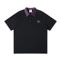 Contrast Collar Raglan Polo Shirt