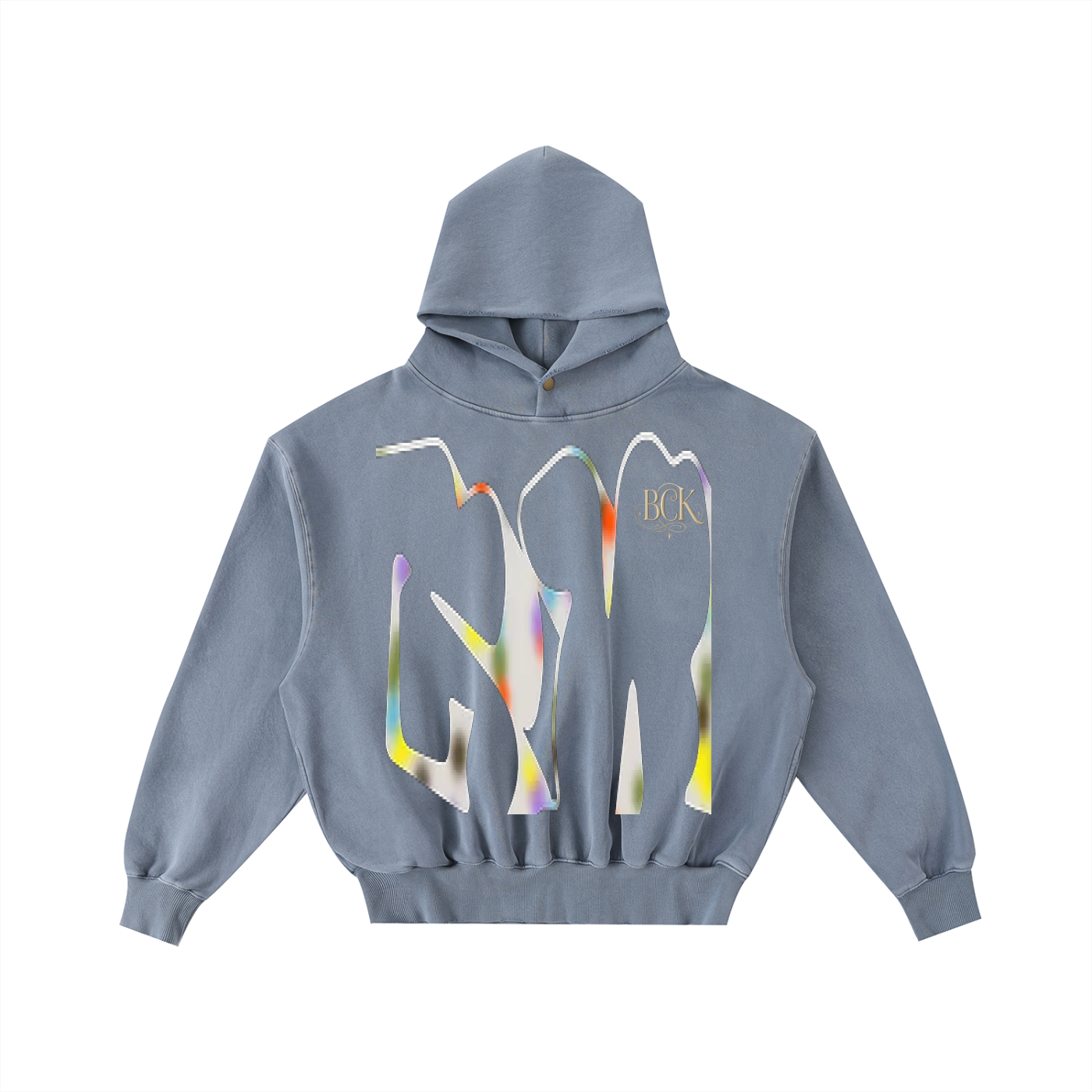 Frayed Enzyme Washed Fleece Hoodie