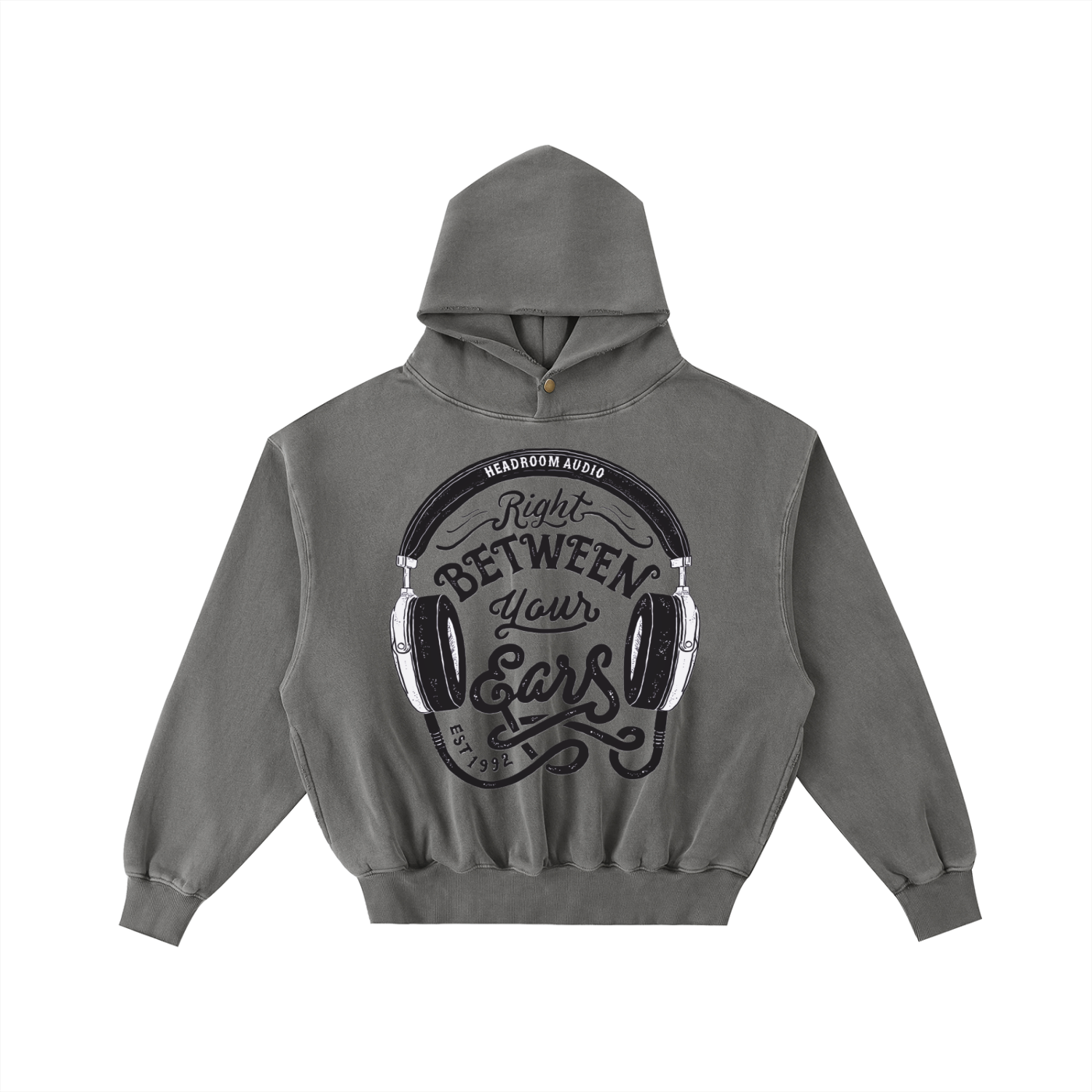 Frayed Enzyme Washed Fleece Hoodie
