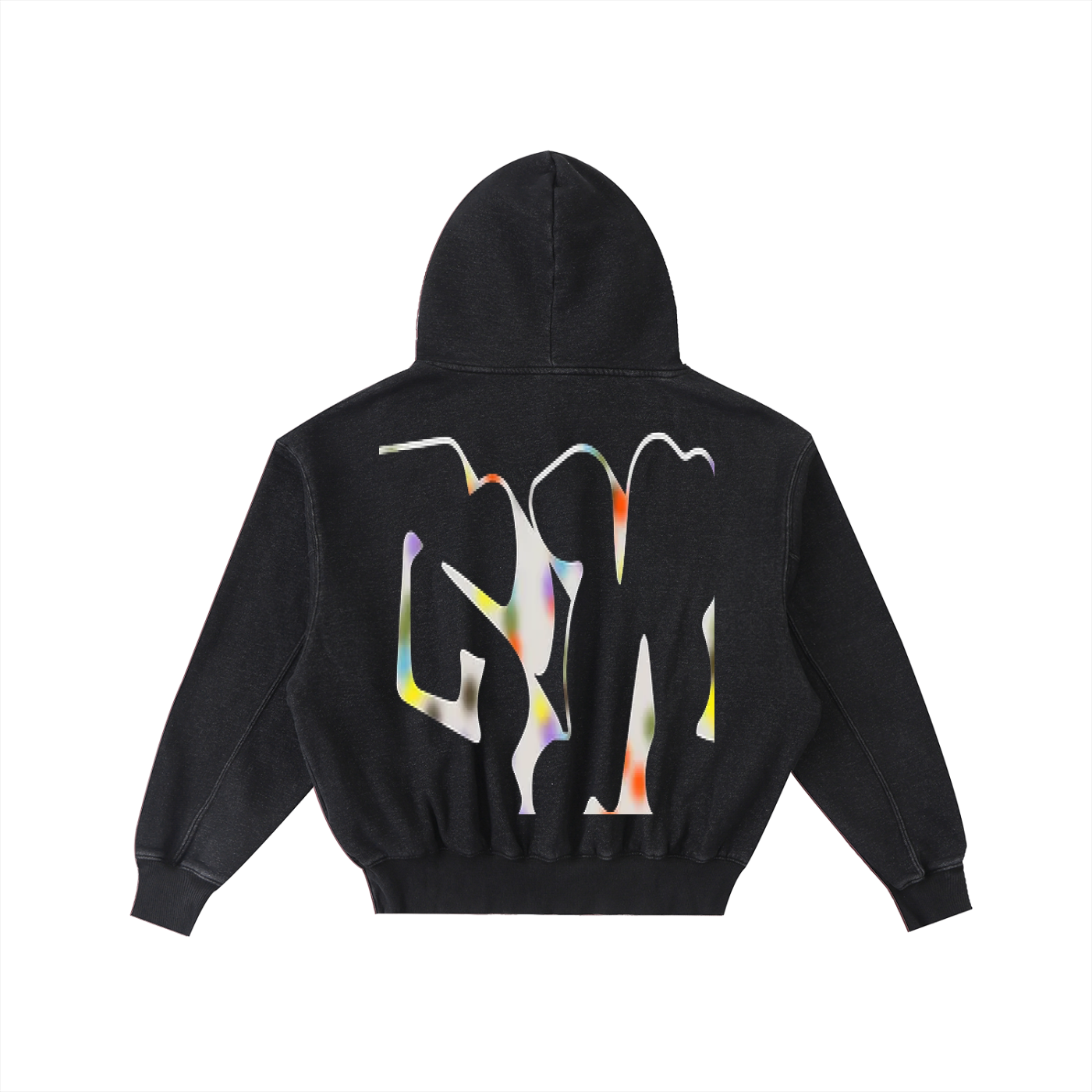 Frayed Enzyme Washed Fleece Hoodie