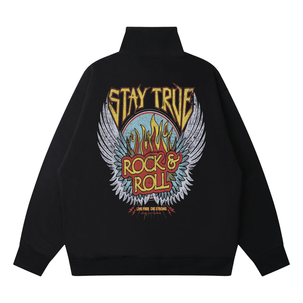 Quarter-Zip Drop Shoulder Sweatshirt