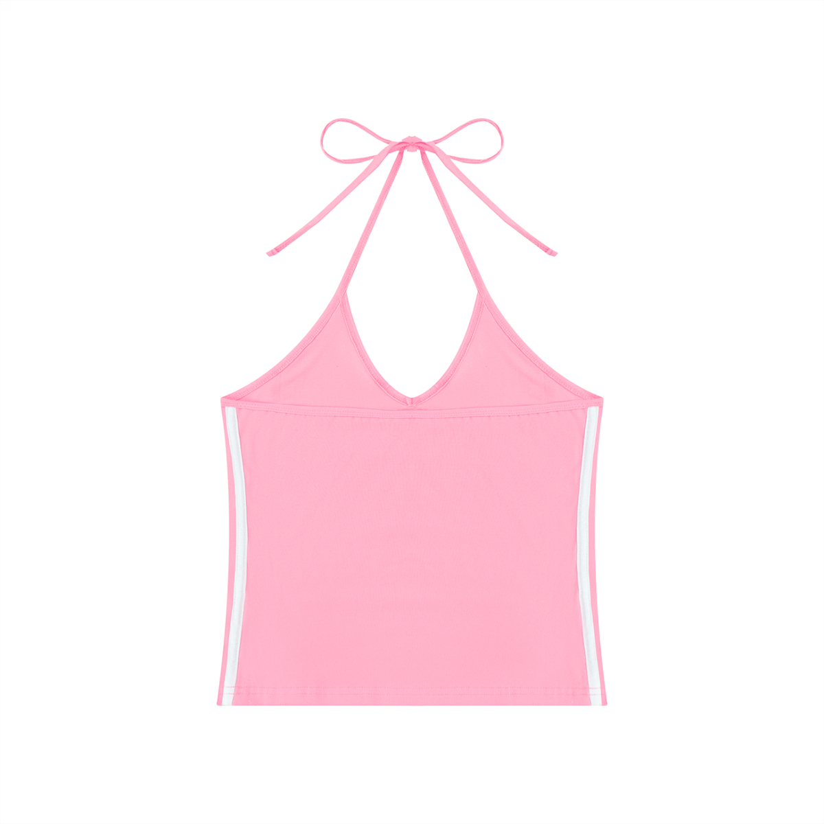 Women's Color Block Halter Crop Tank Top