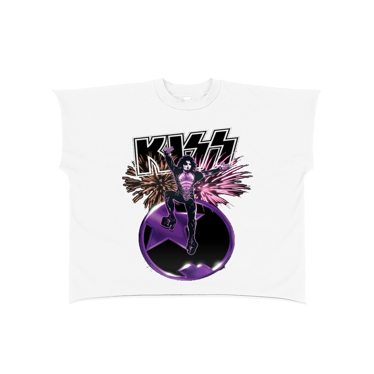 Raw Edge Boxy Non-Shrink T-Shirt