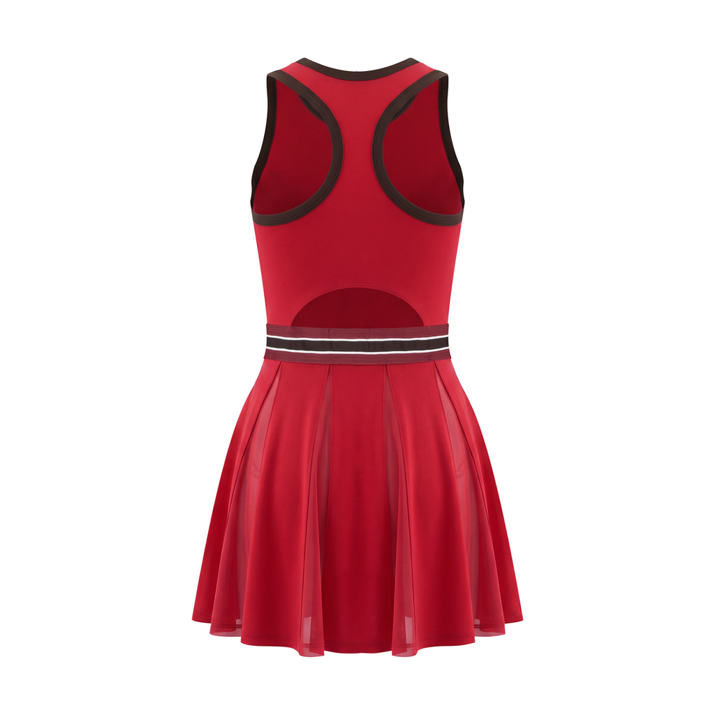 Women's Color Block A-Line Sleeveless Dress