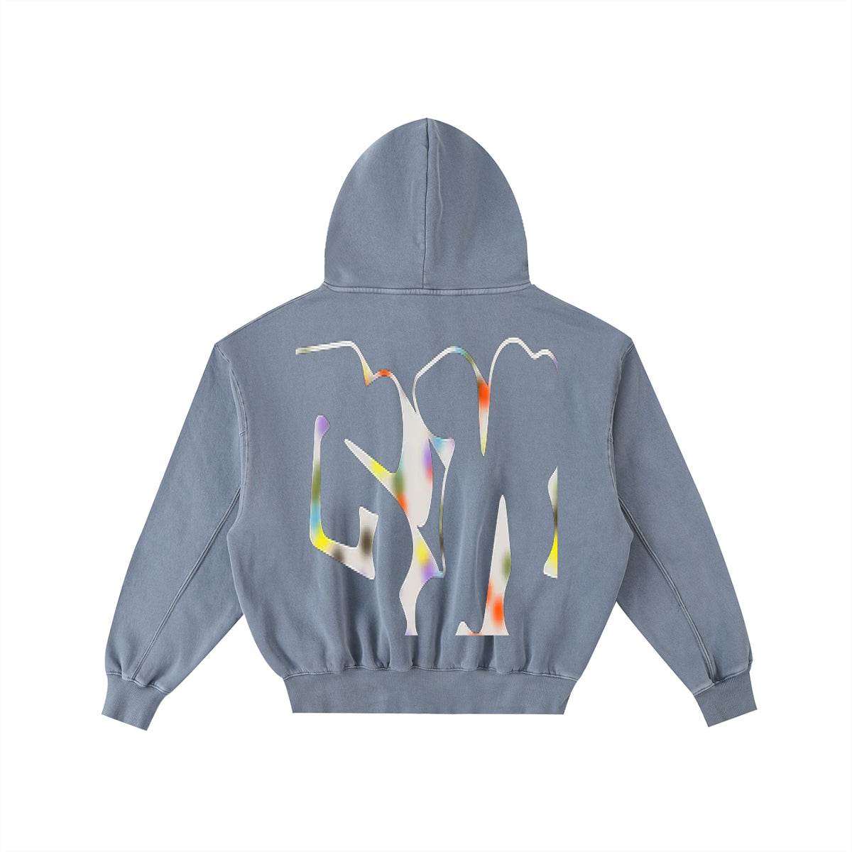 Frayed Enzyme Washed Fleece Hoodie