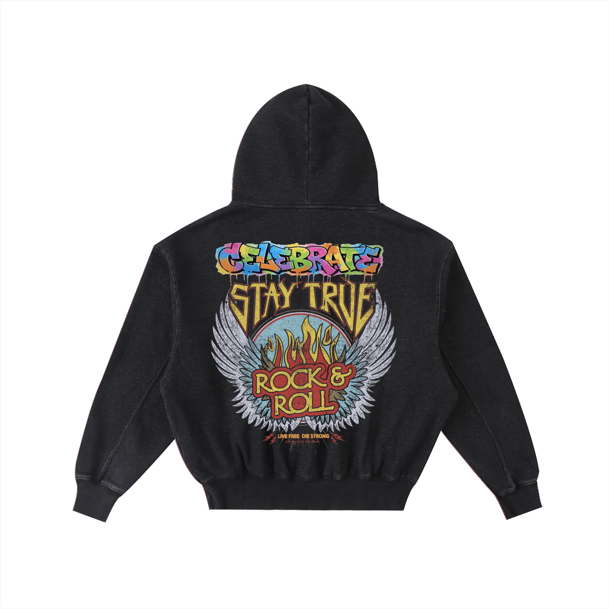 Frayed Enzyme Washed Fleece Hoodie