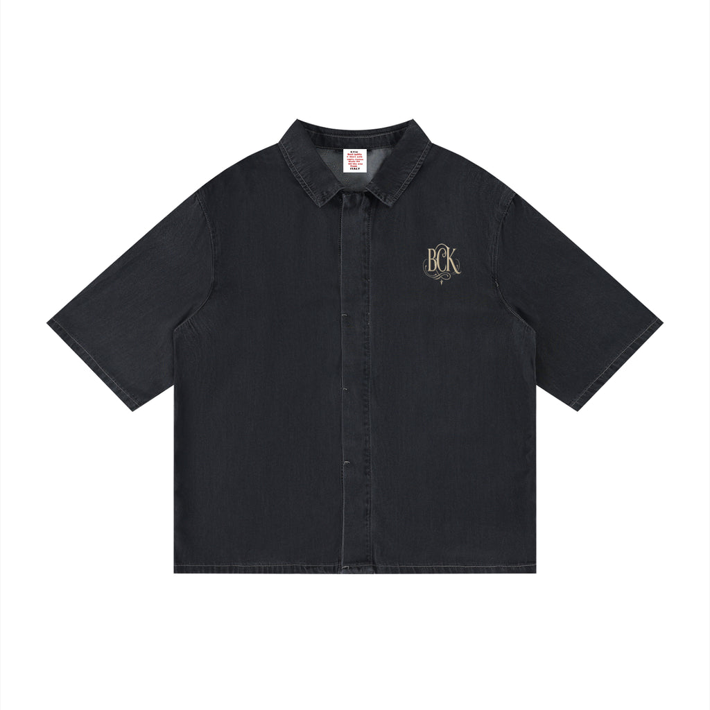 Unisex Vintage Wash Drop Shoulder Lyocell Shirt
