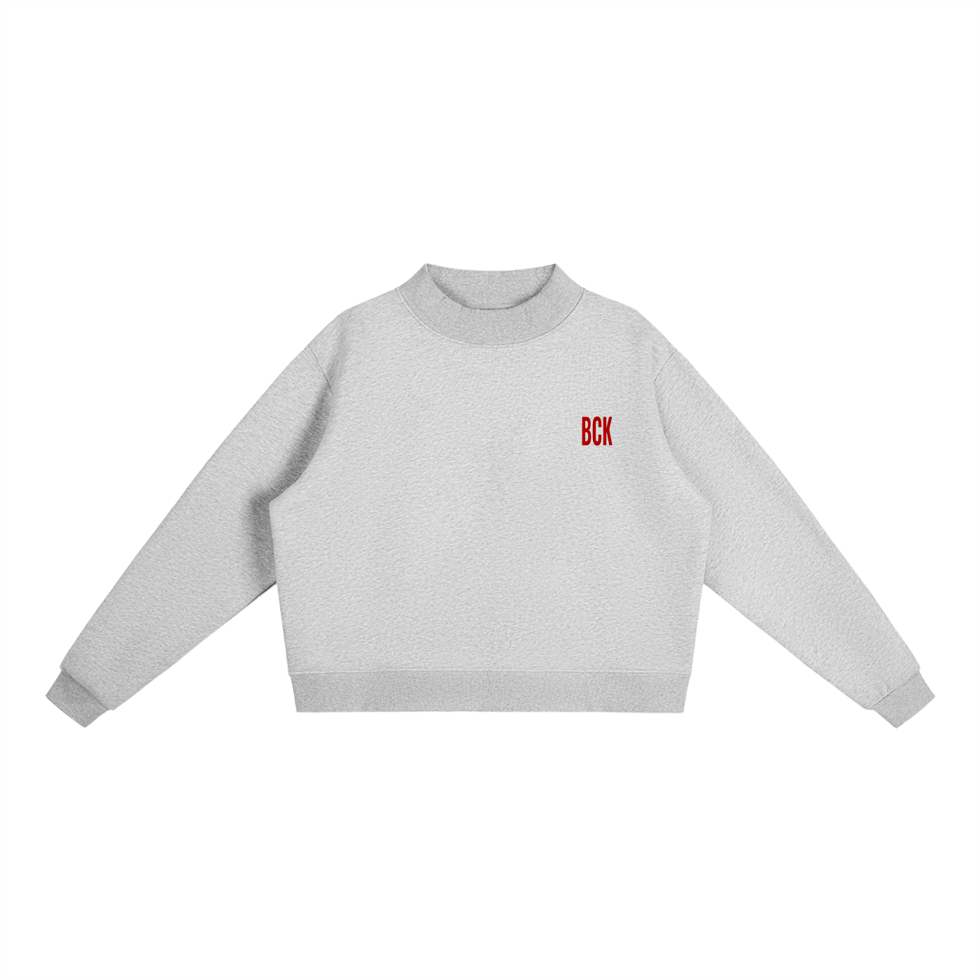 Essential  woemn Fleece Mock-Neck Crew Sweatshirt