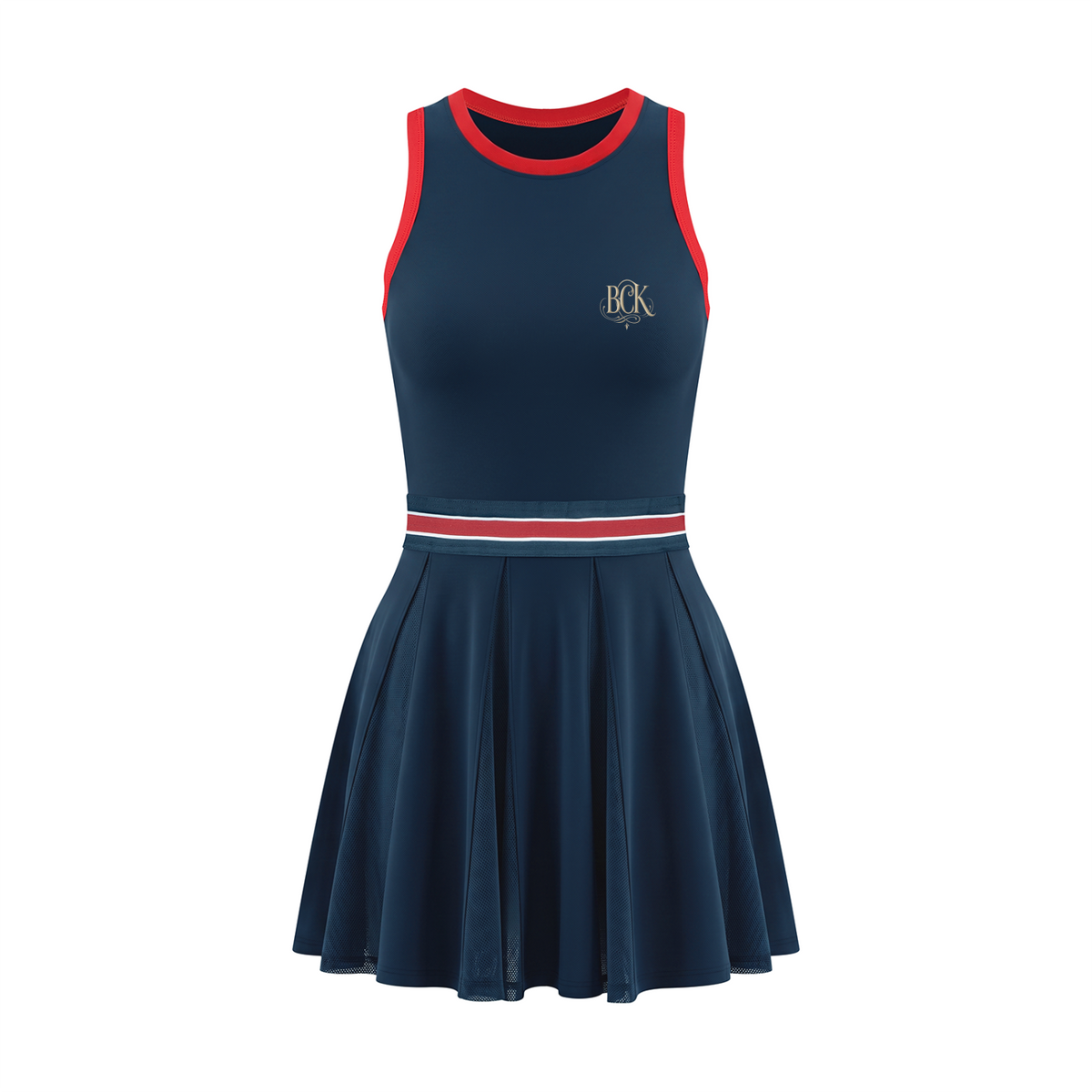 Women's Color Block A-Line Sleeveless Dress