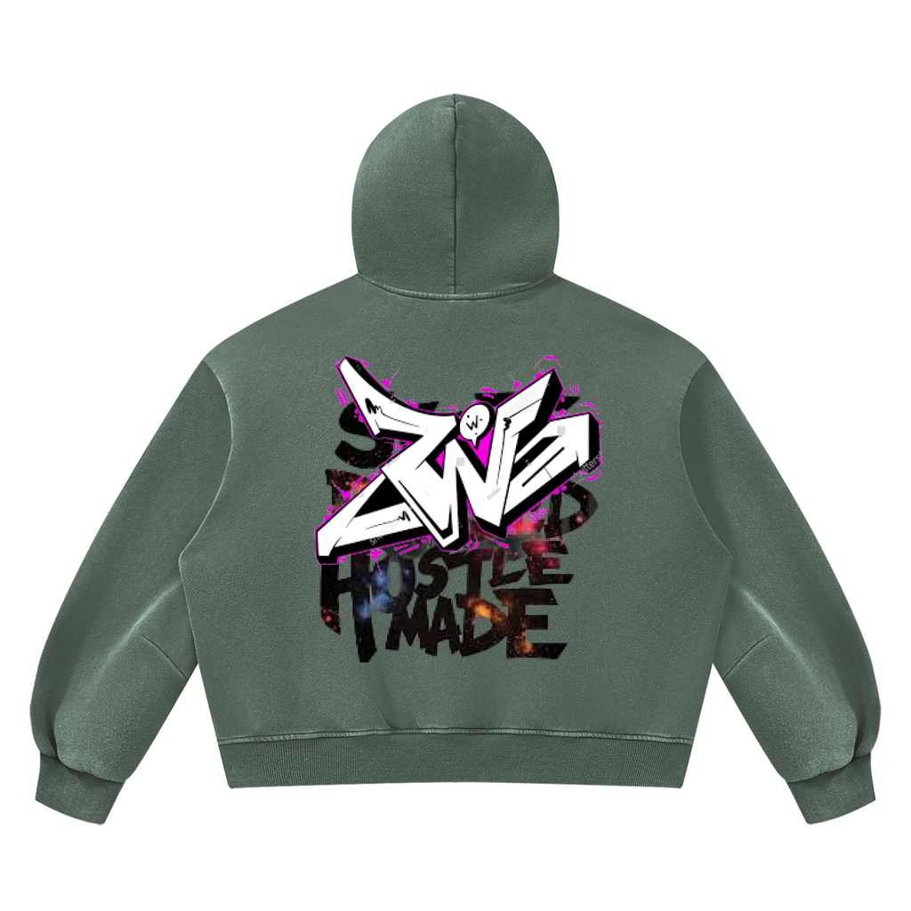 Unisex Vintage Wash Boxy Fleece Hoodie