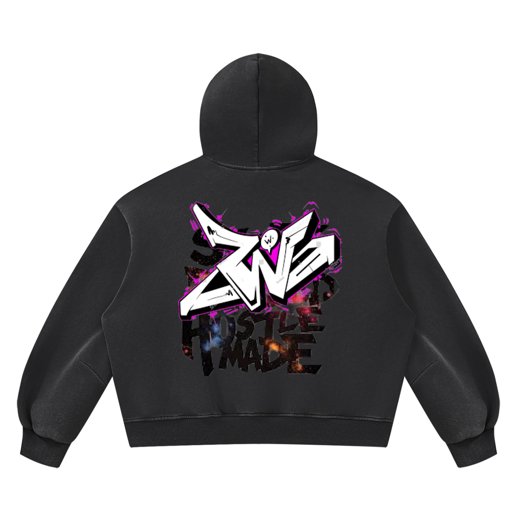 Unisex Vintage Wash Boxy Fleece Hoodie