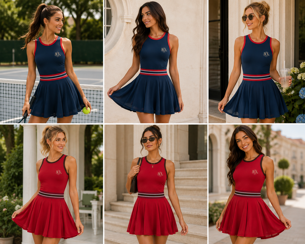 Women's Color Block A-Line Sleeveless Dress