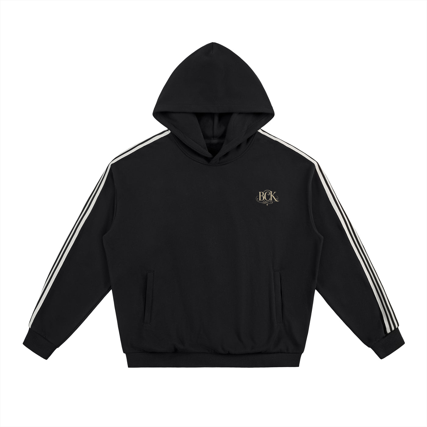 Side Stripe Drop-Shoulder Hoodie