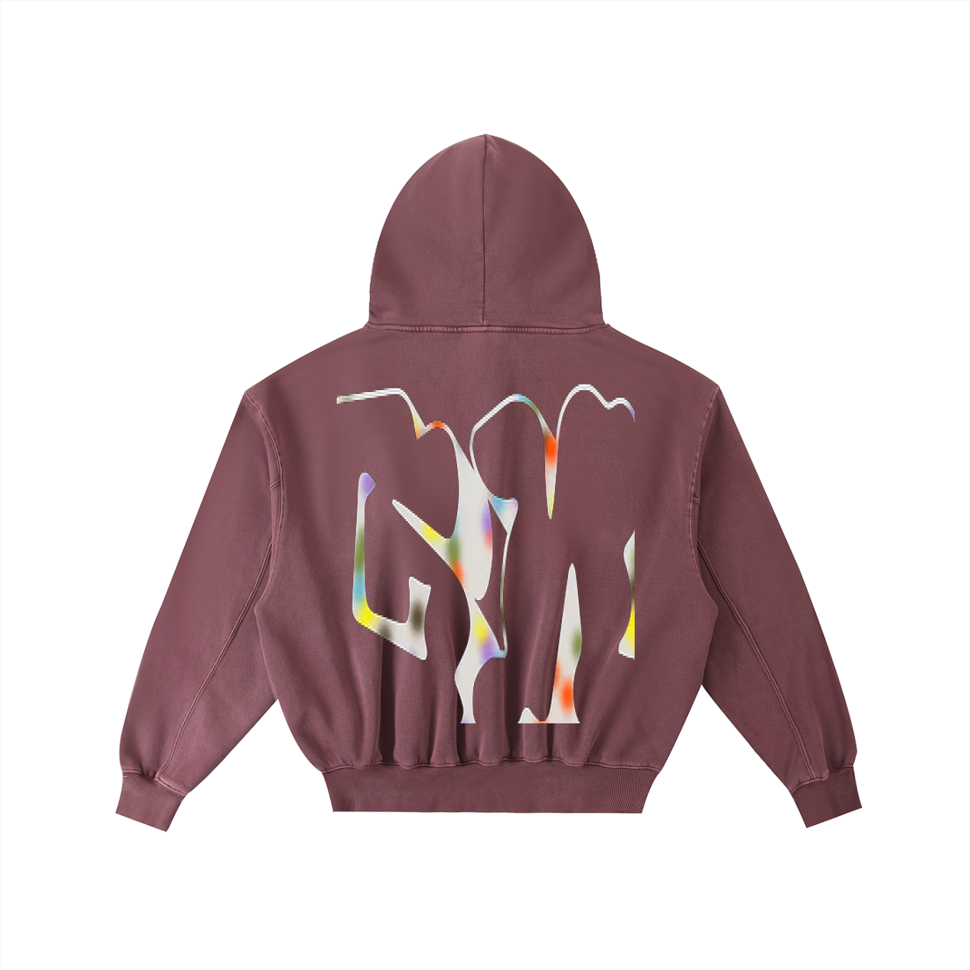 Frayed Enzyme Washed Fleece Hoodie