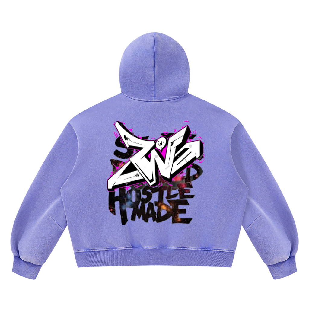 Unisex Vintage Wash Boxy Fleece Hoodie
