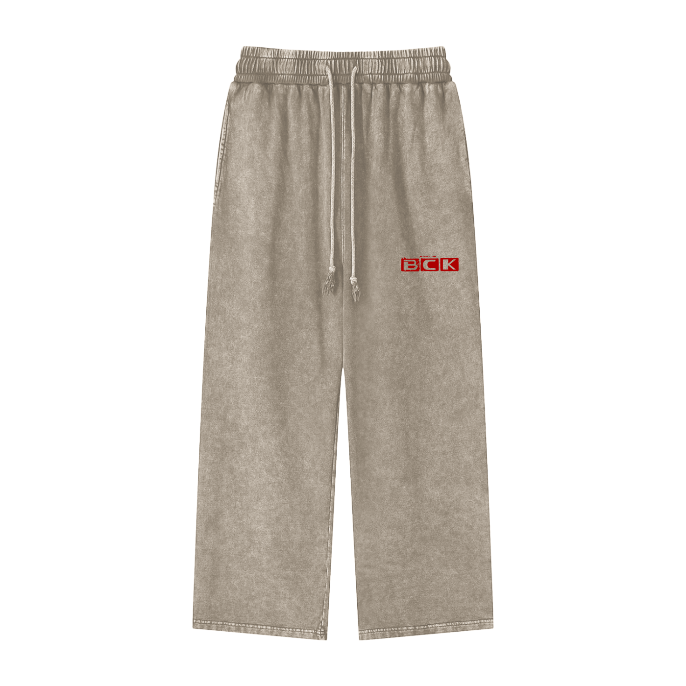 Snow Washed Straight Leg Pants
