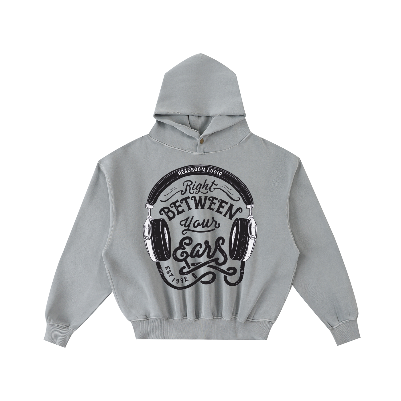 Frayed Enzyme Washed Fleece Hoodie