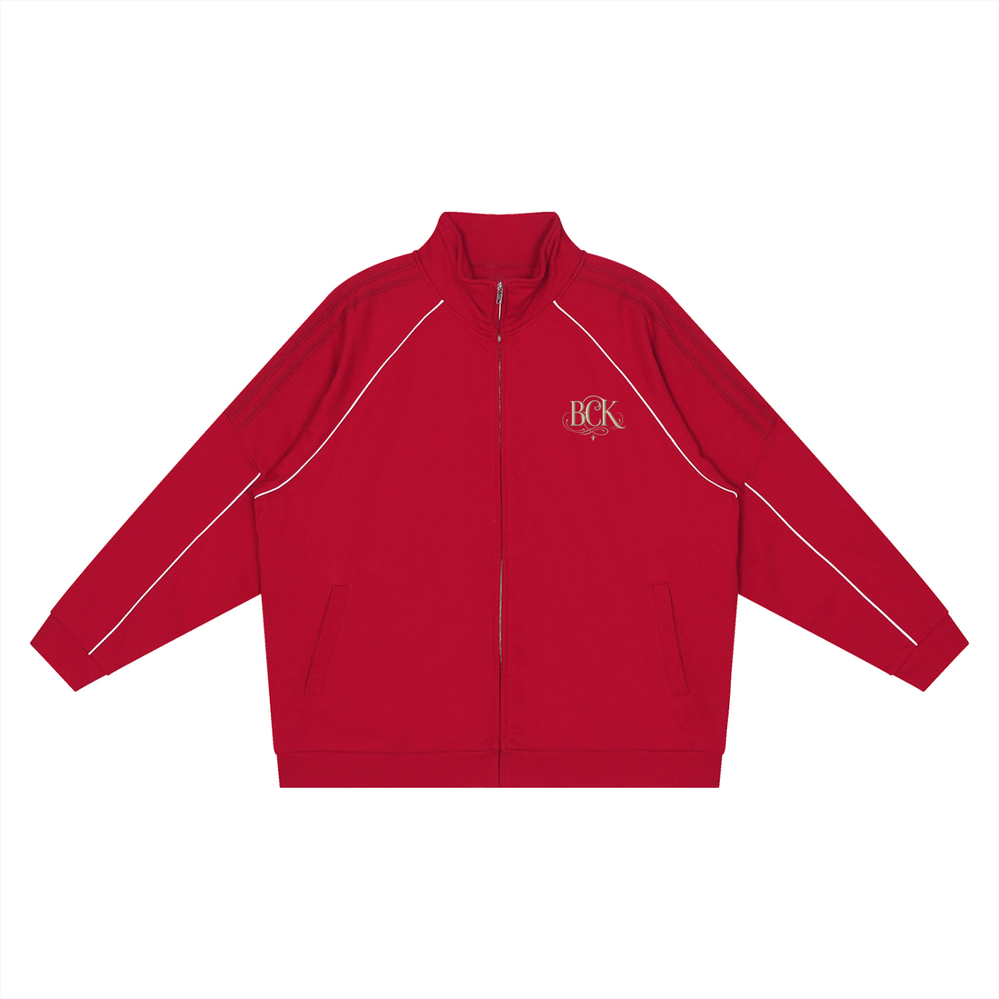 Reflection Striped Raglan Sleeve  Jacket