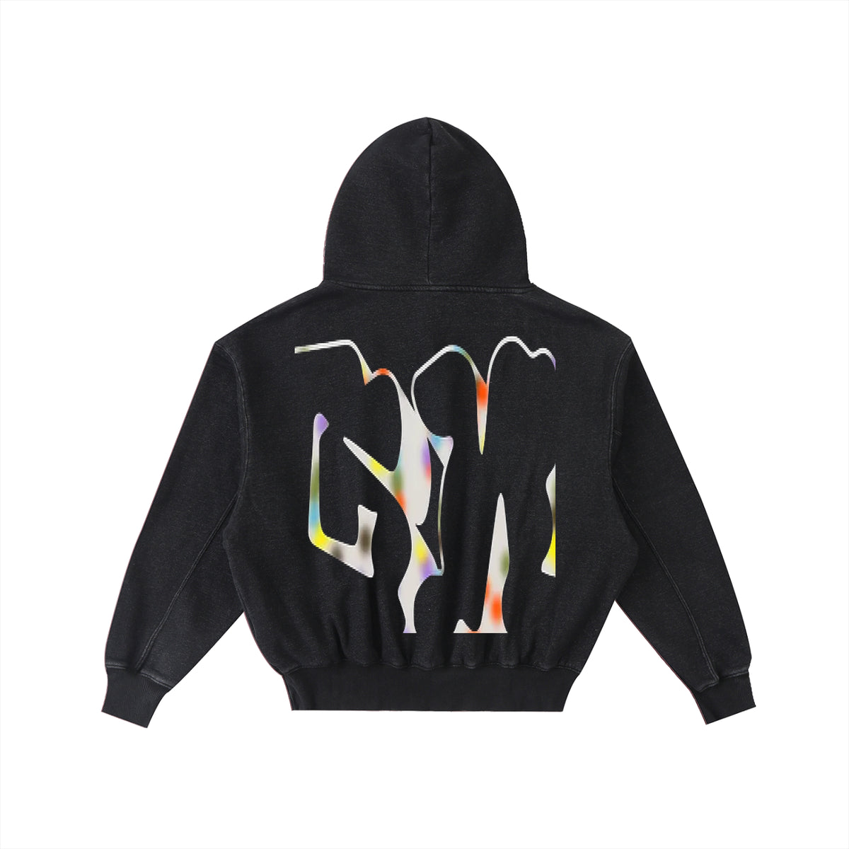 Frayed Enzyme Washed Fleece Hoodie