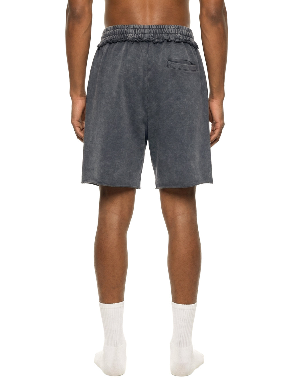 Unisex Mineral Wash Raw Edge Shorts