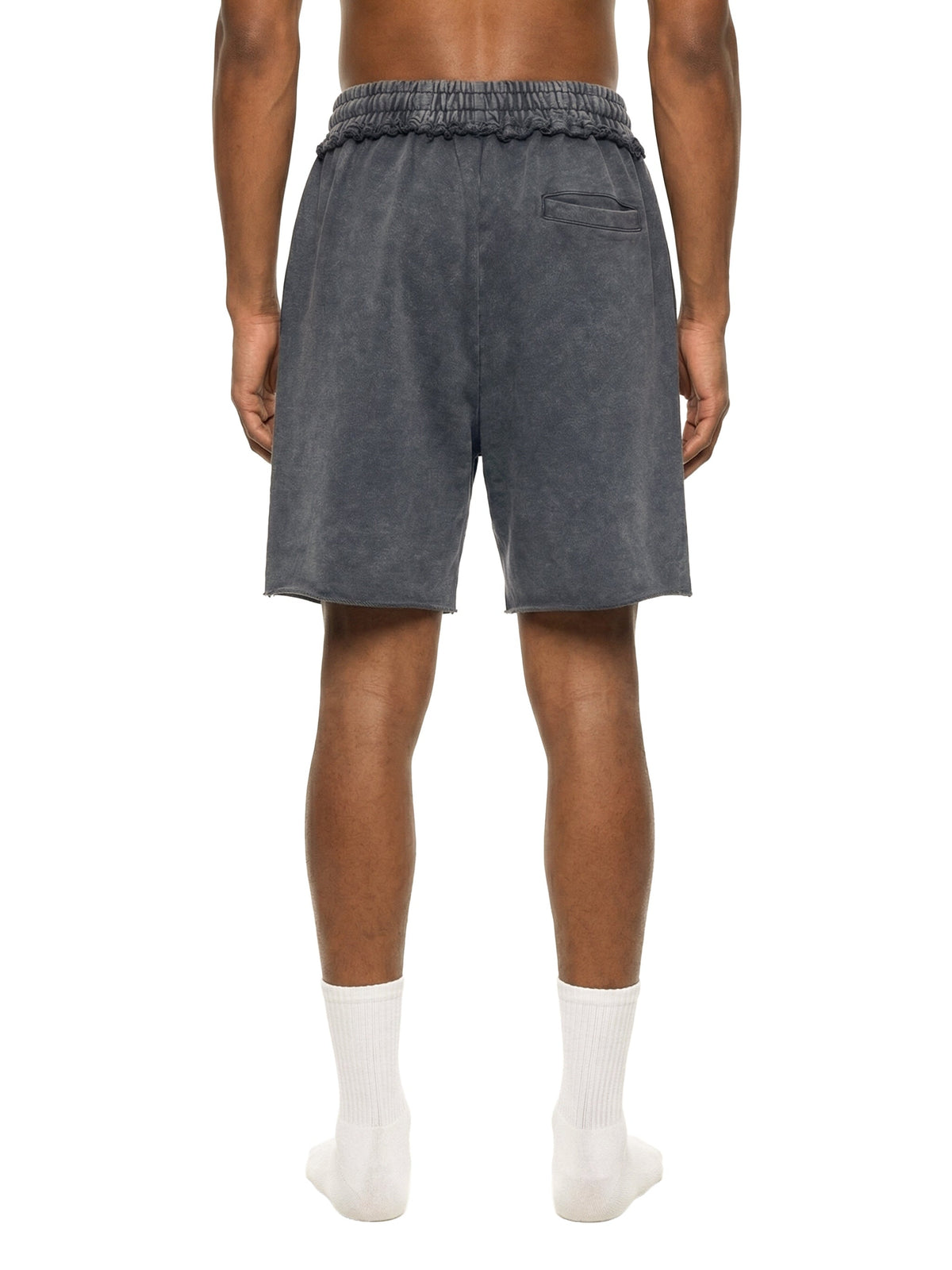 Unisex Mineral Wash Raw Edge Shorts
