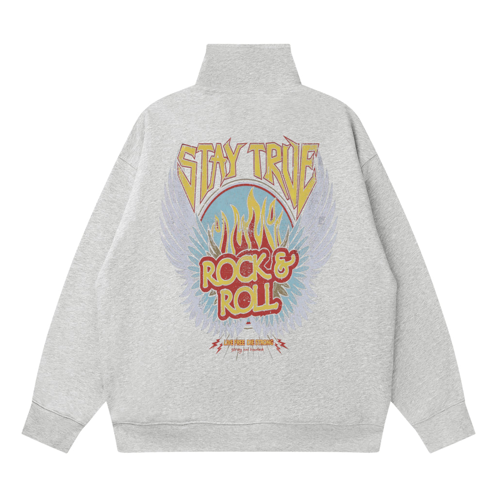 Quarter-Zip Drop Shoulder Sweatshirt
