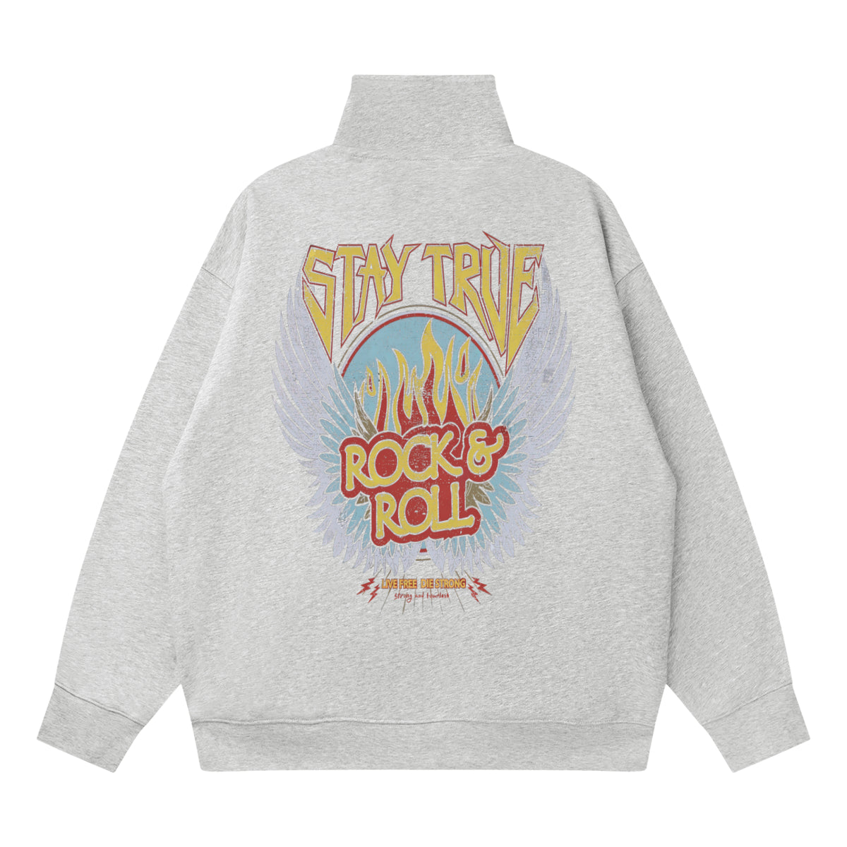 Quarter-Zip Drop Shoulder Sweatshirt