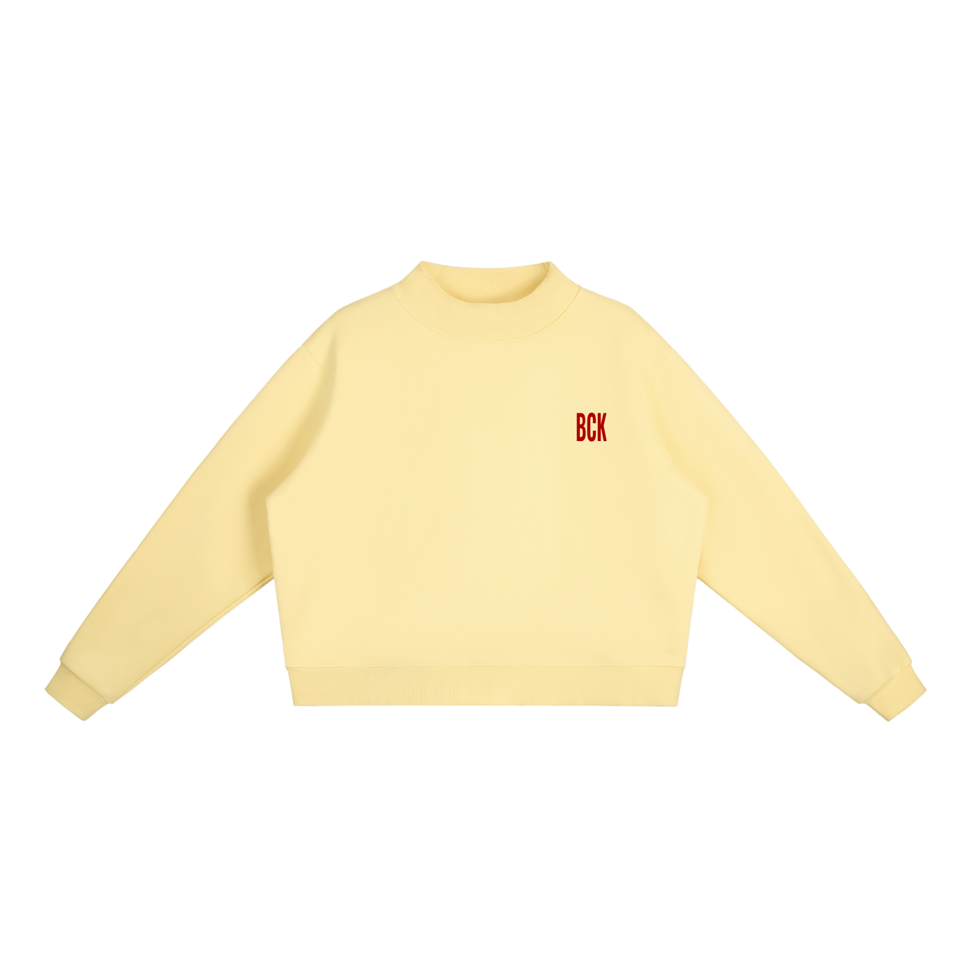 Essential  woemn Fleece Mock-Neck Crew Sweatshirt