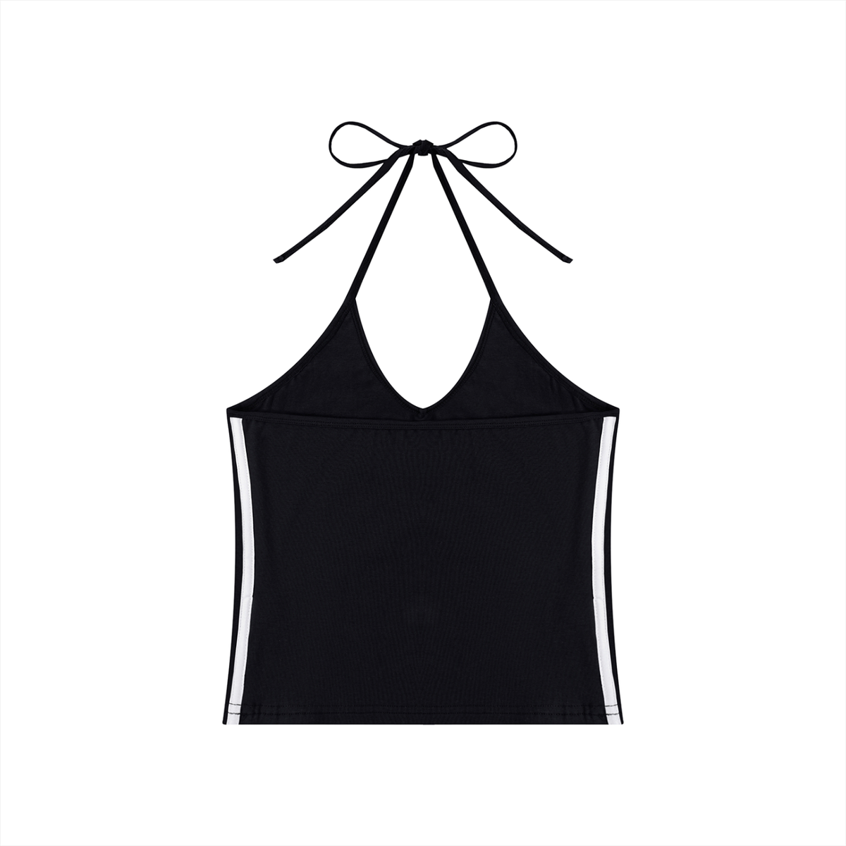 Women's Color Block Halter Crop Tank Top