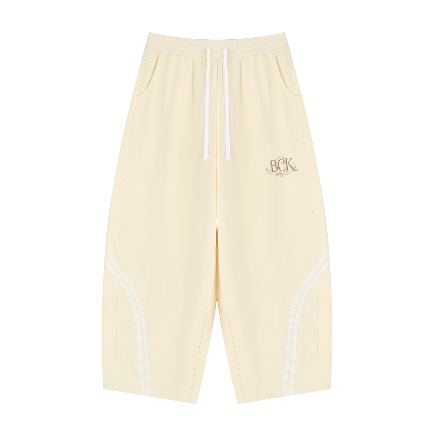 Unisex Wide Leg Piping Sweatpants