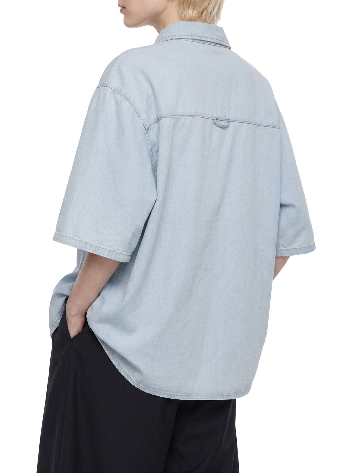Unisex Vintage Wash Drop Shoulder Lyocell Shirt