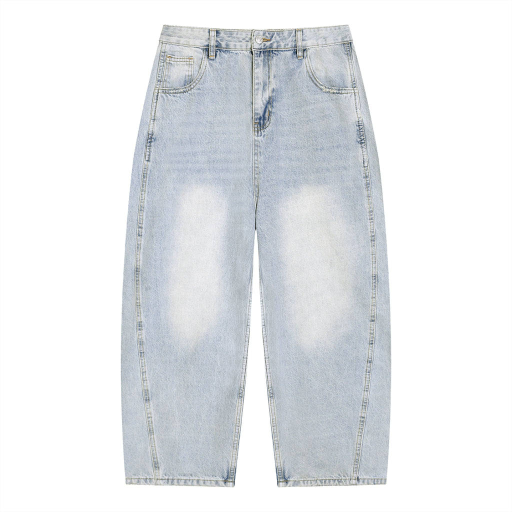 Men's Vintage Wash Sunfade Barrel Leg Jeans