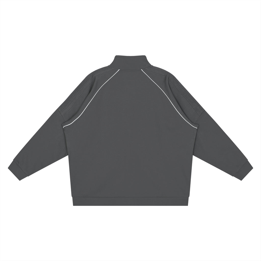 Reflection Striped Raglan Sleeve  Jacket