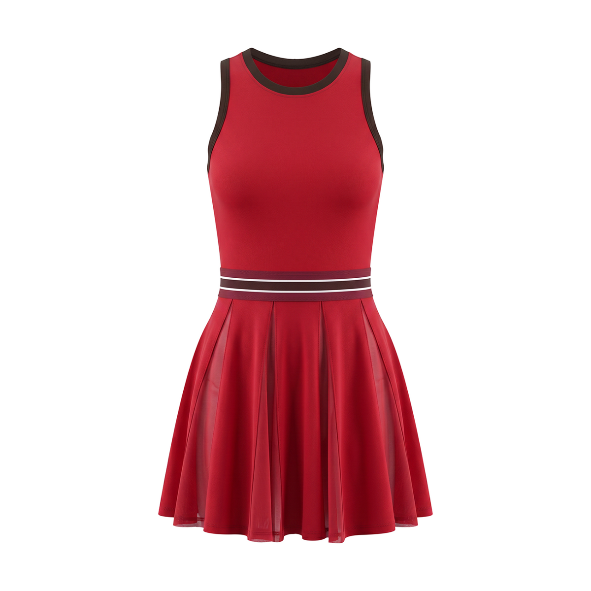 Women's Color Block A-Line Sleeveless Dress