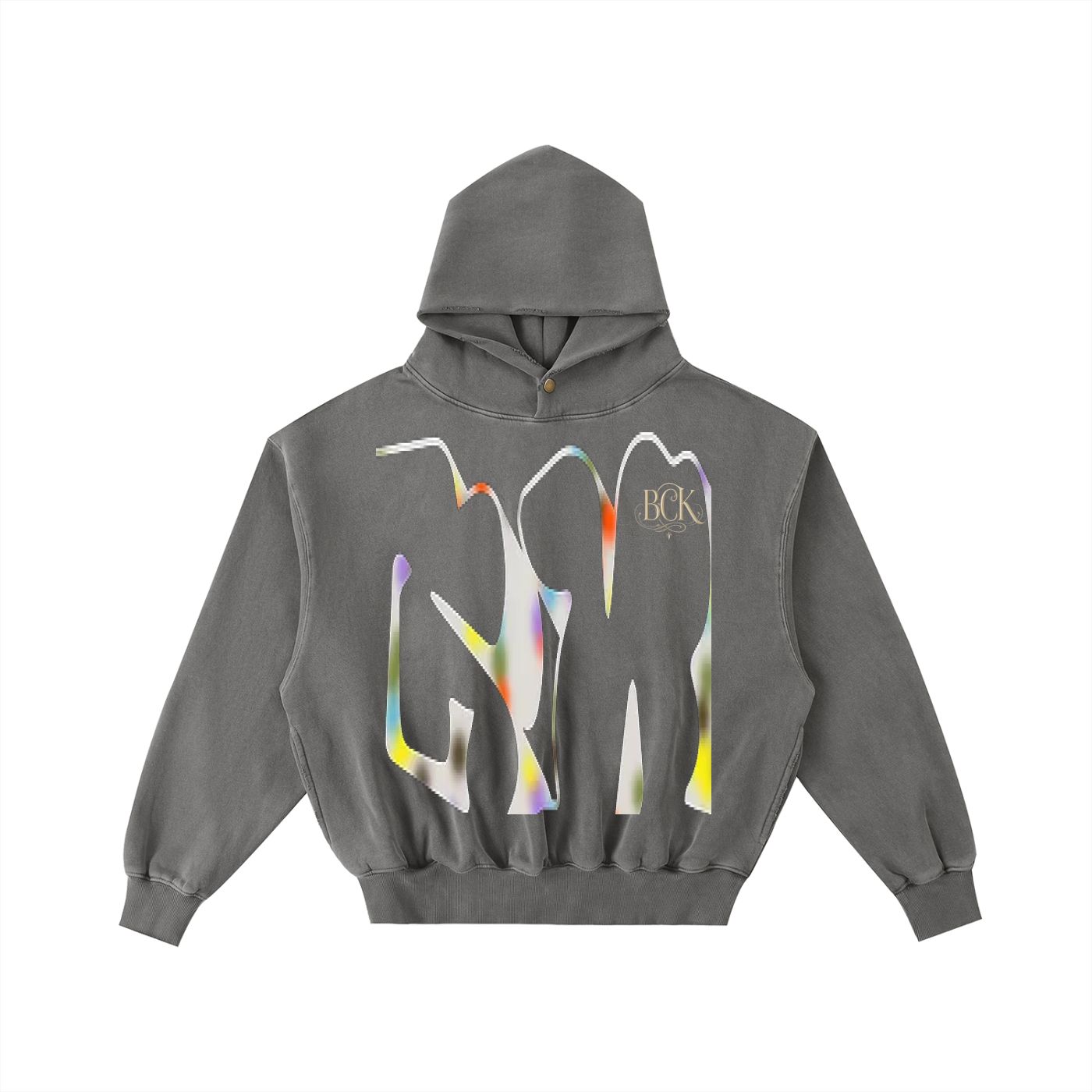 Frayed Enzyme Washed Fleece Hoodie