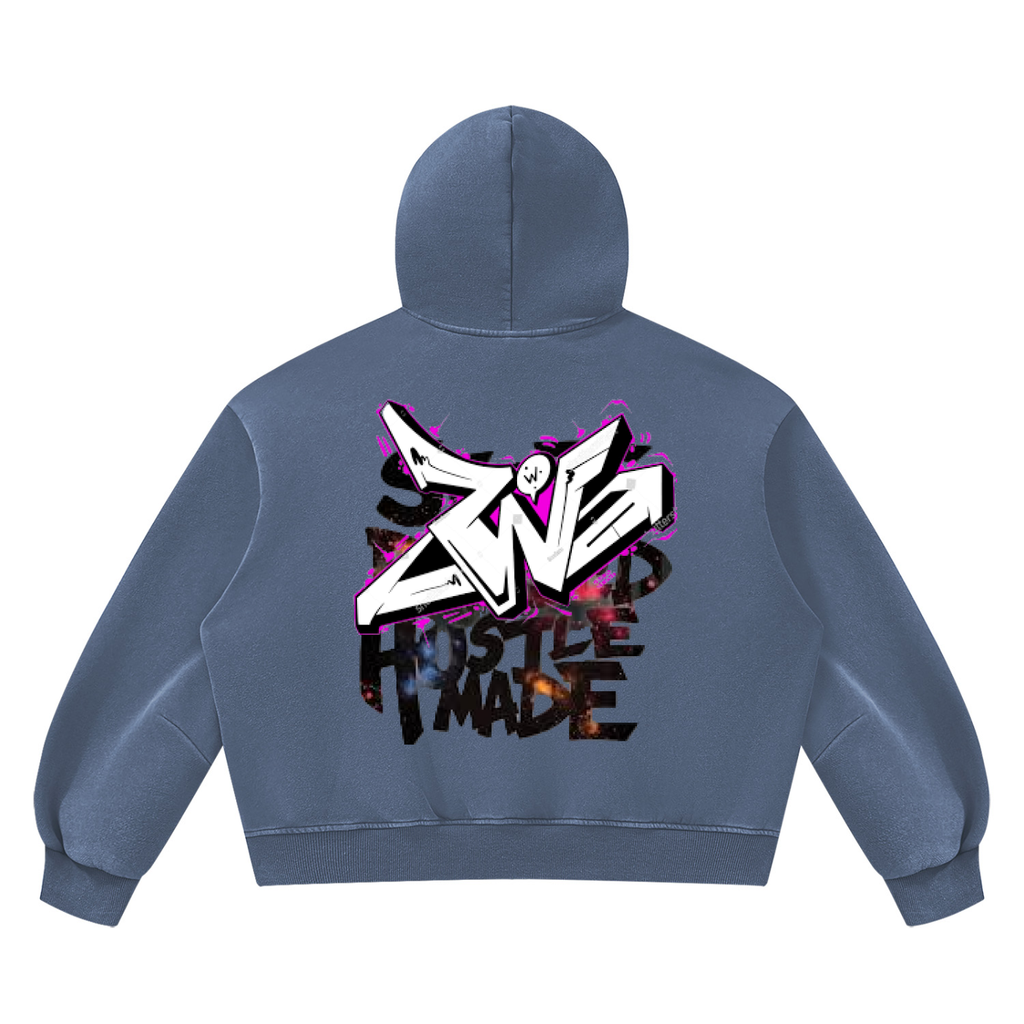 Unisex Vintage Wash Boxy Fleece Hoodie