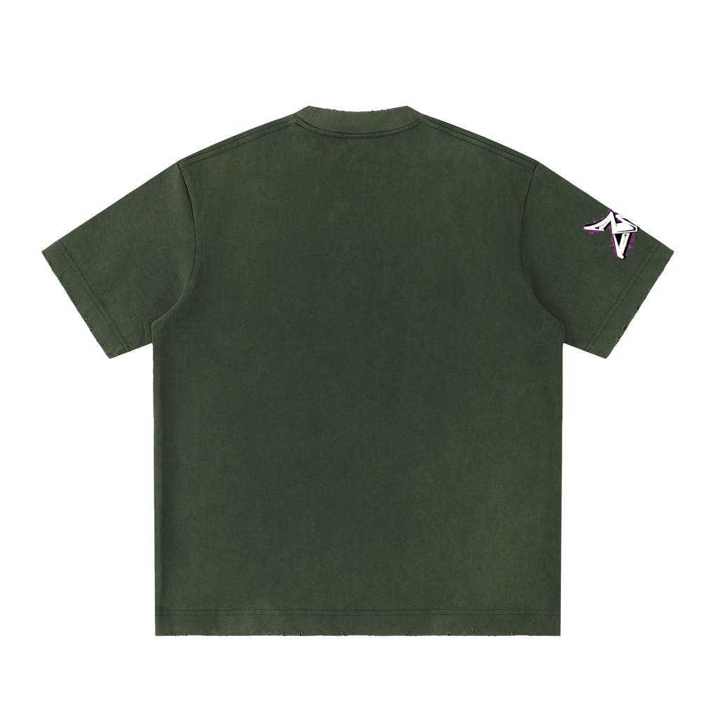 Heavyweight Vintage Washed Frayed T-Shirt