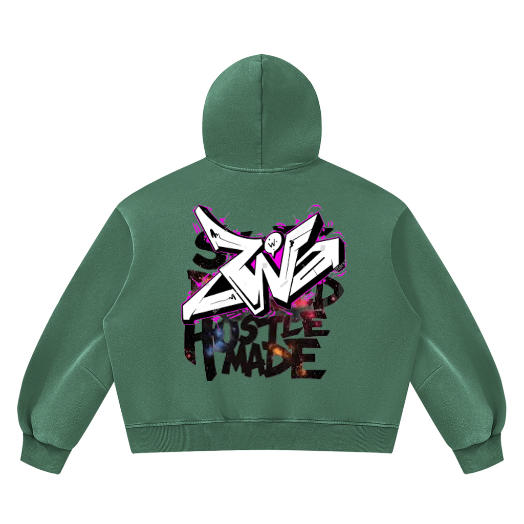 Unisex Vintage Wash Boxy Fleece Hoodie