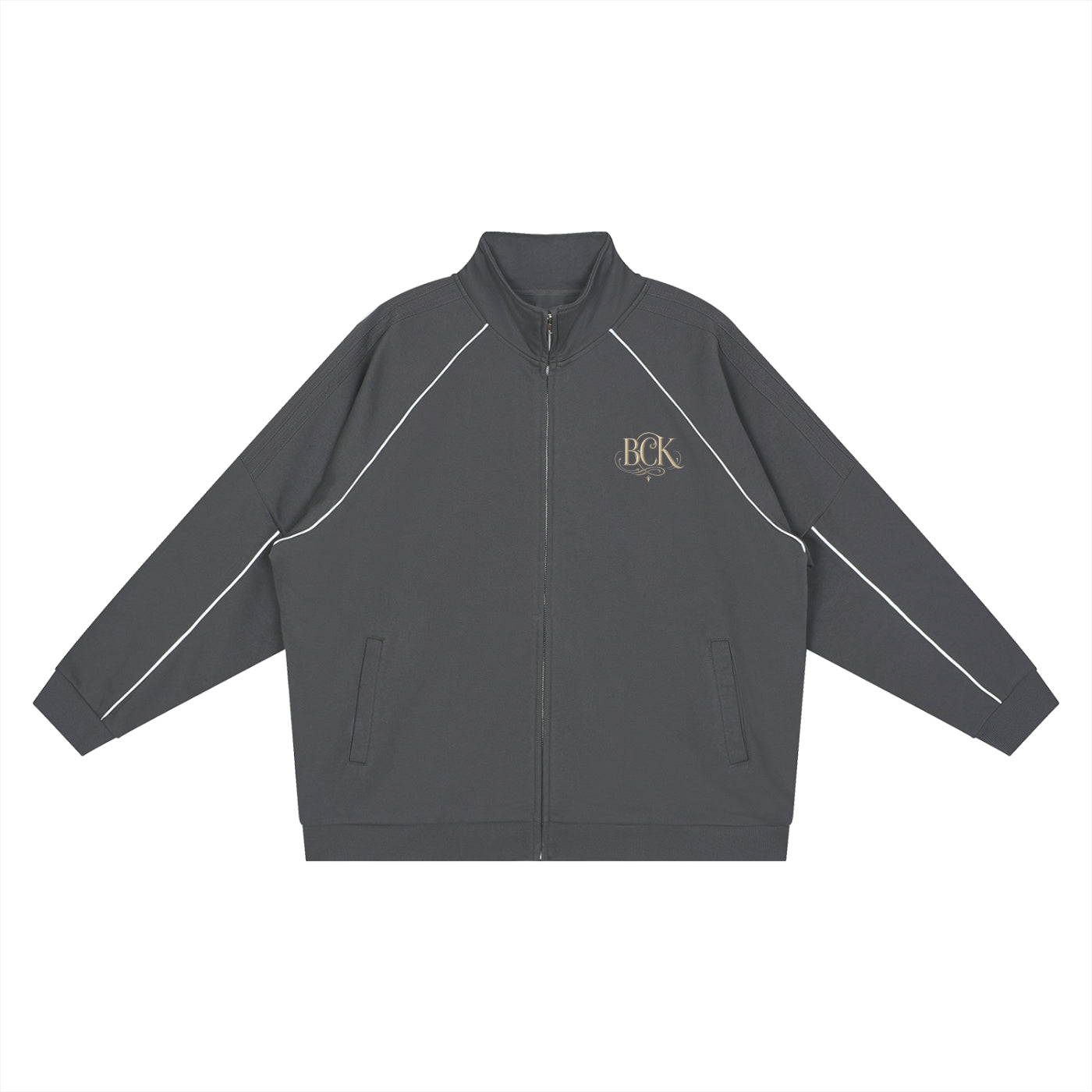 Reflection Striped Raglan Sleeve  Jacket