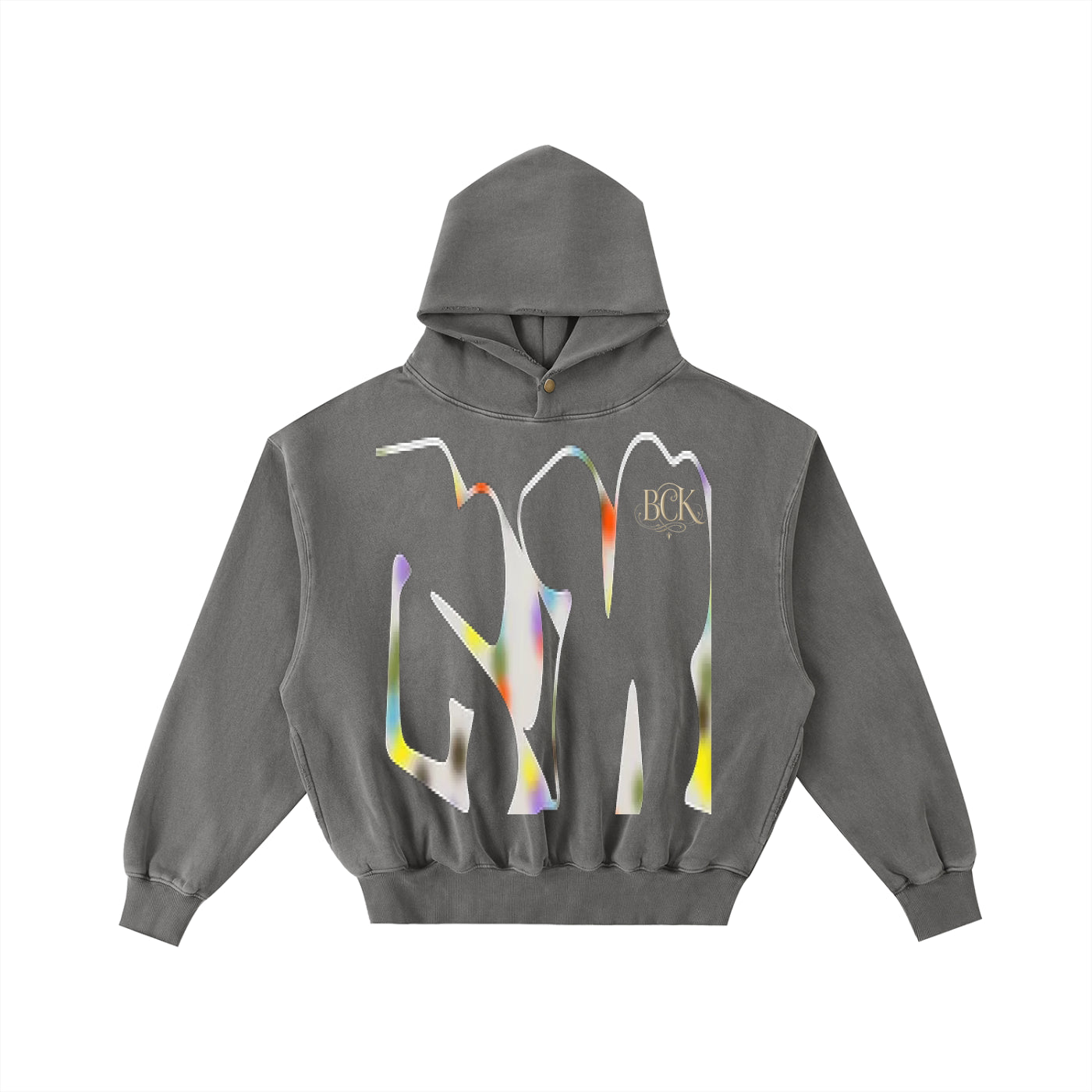 Frayed Enzyme Washed Fleece Hoodie