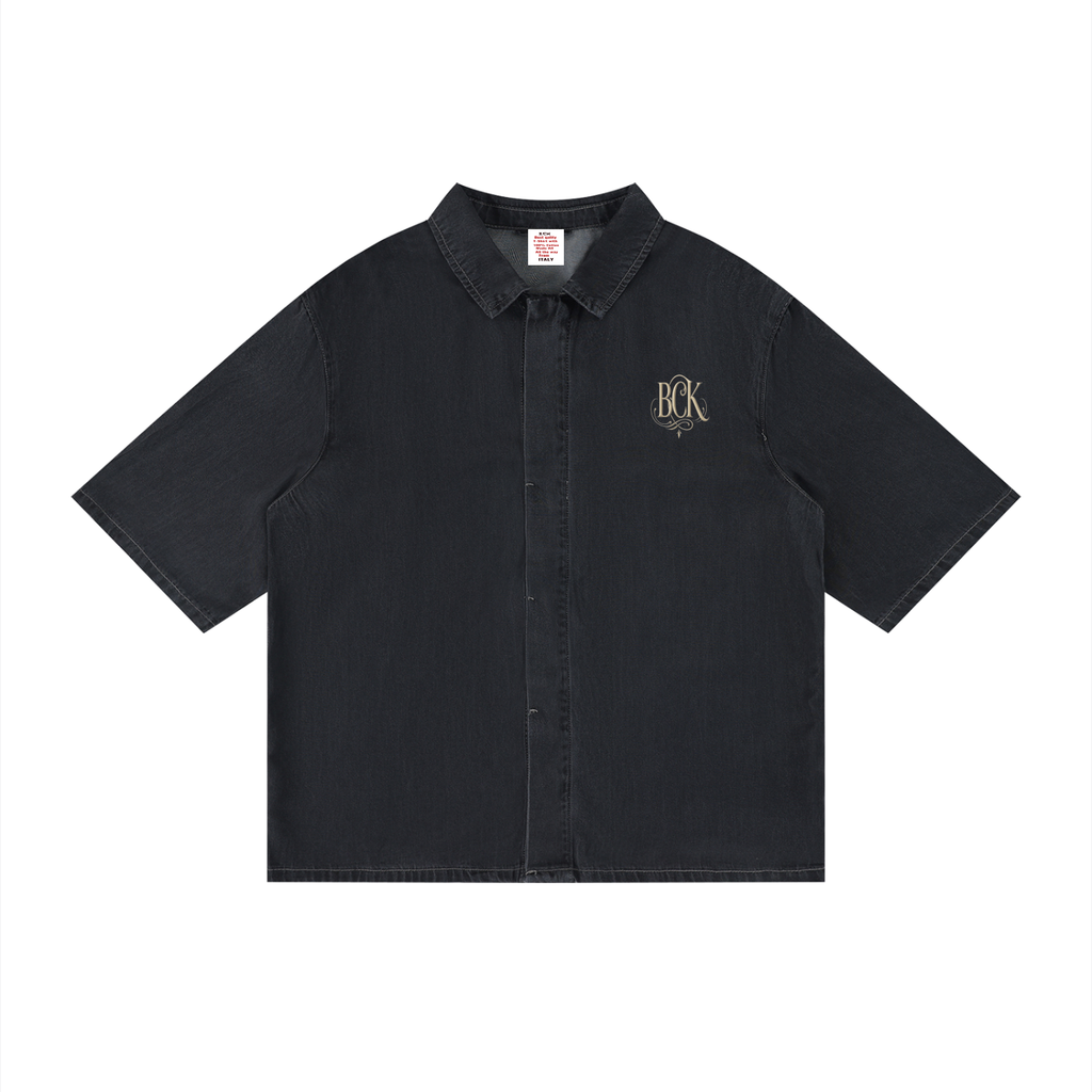 Unisex Vintage Wash Drop Shoulder Lyocell Shirt